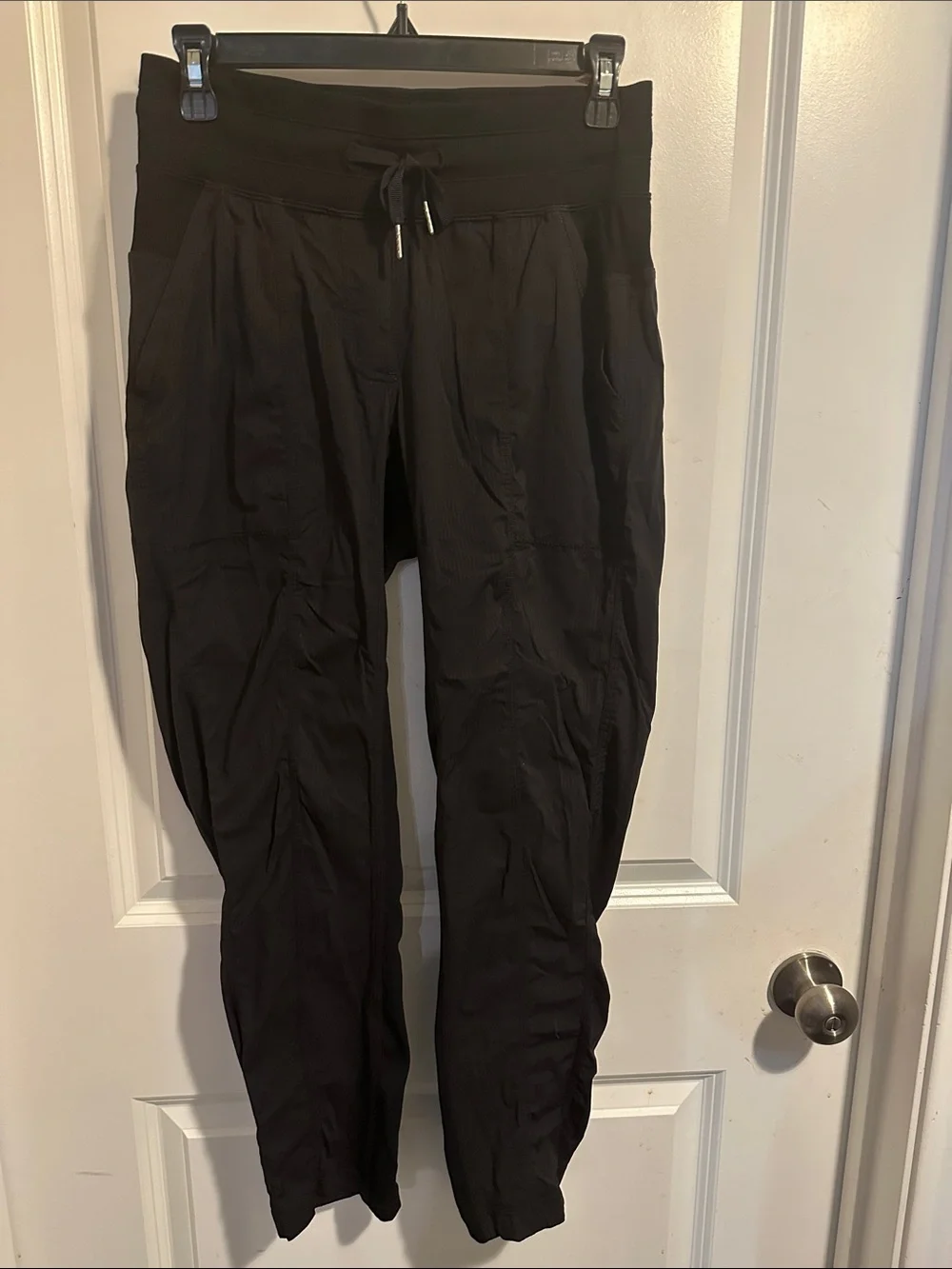 lululemon athletica Black Track Joggers with Drawstring Waist